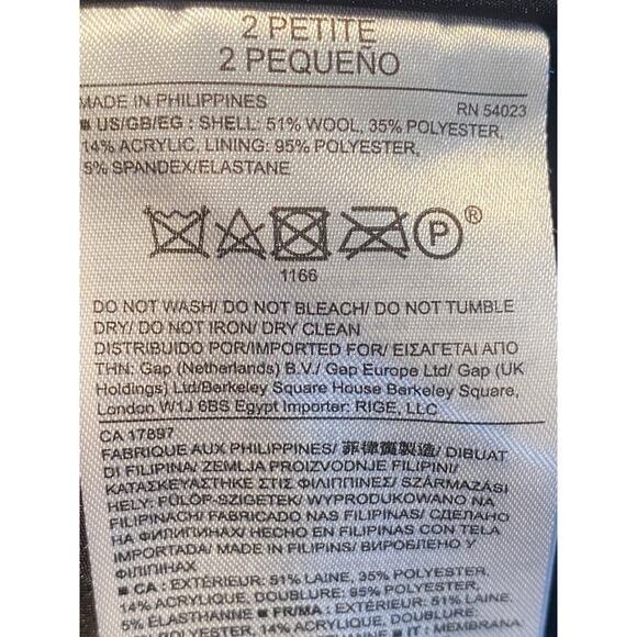 Banana Republic Wool-Blend Sheath Dress 2 Petite- lined, gray - Picture 7 of 9